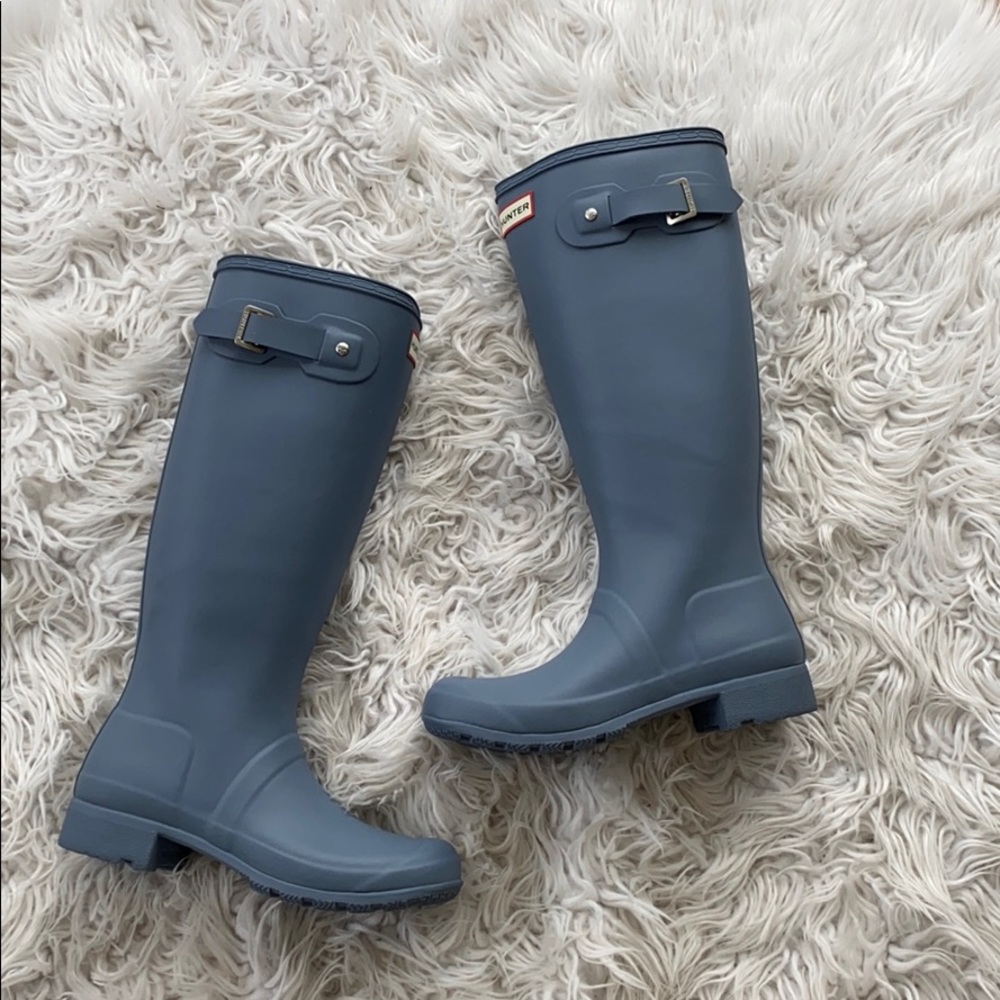 NEW • Hunter • Tour Packable Tall Rain Boots Gull - Picture 3 of 5
